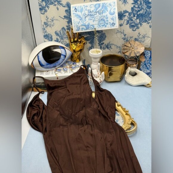🆕 RAT & BOA 🧿 NWOT Deia Slinky Little Brown Jersey Dress, Sz XS US 2 - Picture 12 of 15